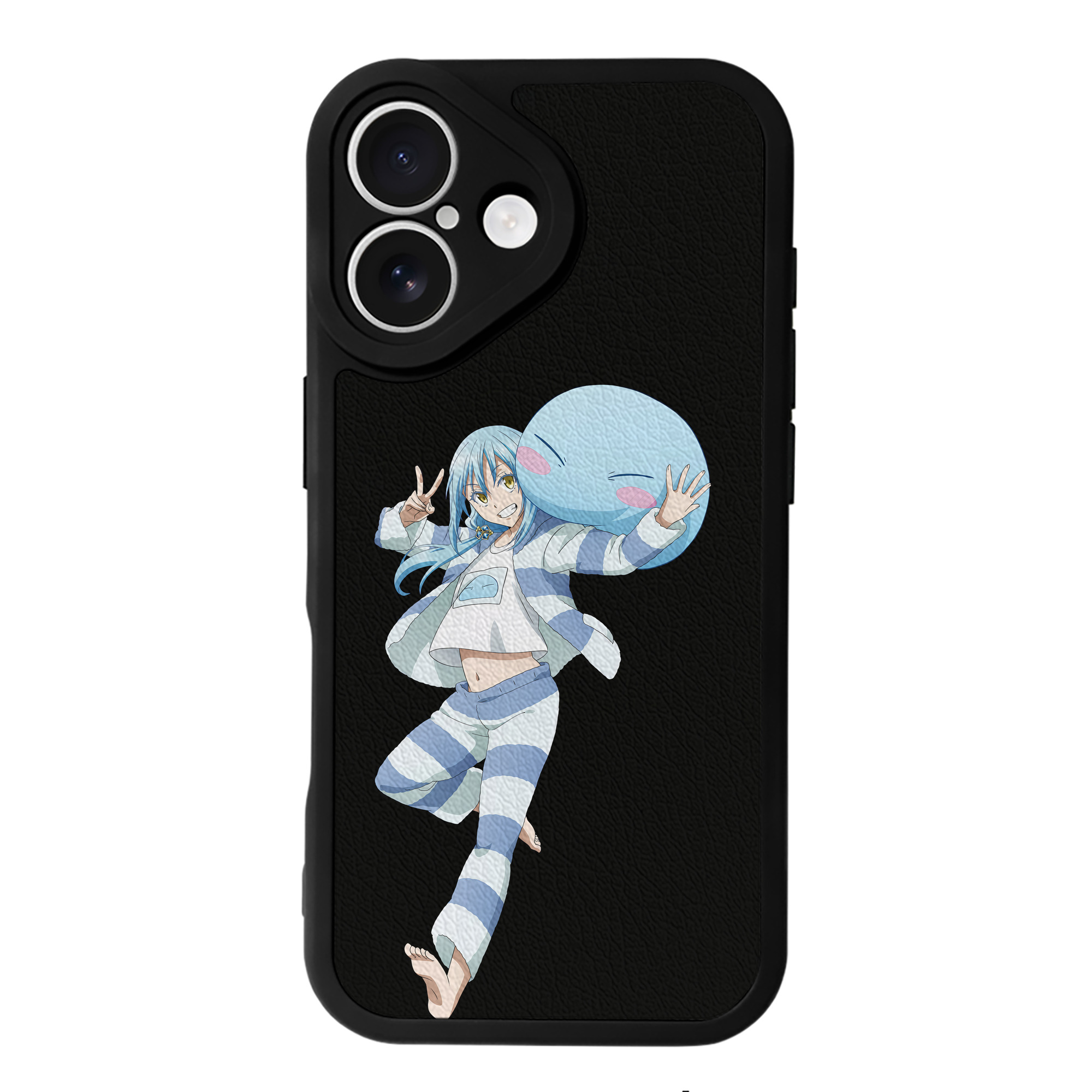 （画像用） 転スラ Regarding Reincarnated to Slime 【iPhone 16シリーズ対応】シリコンスマホケース（レザー調） 材質：シリコン